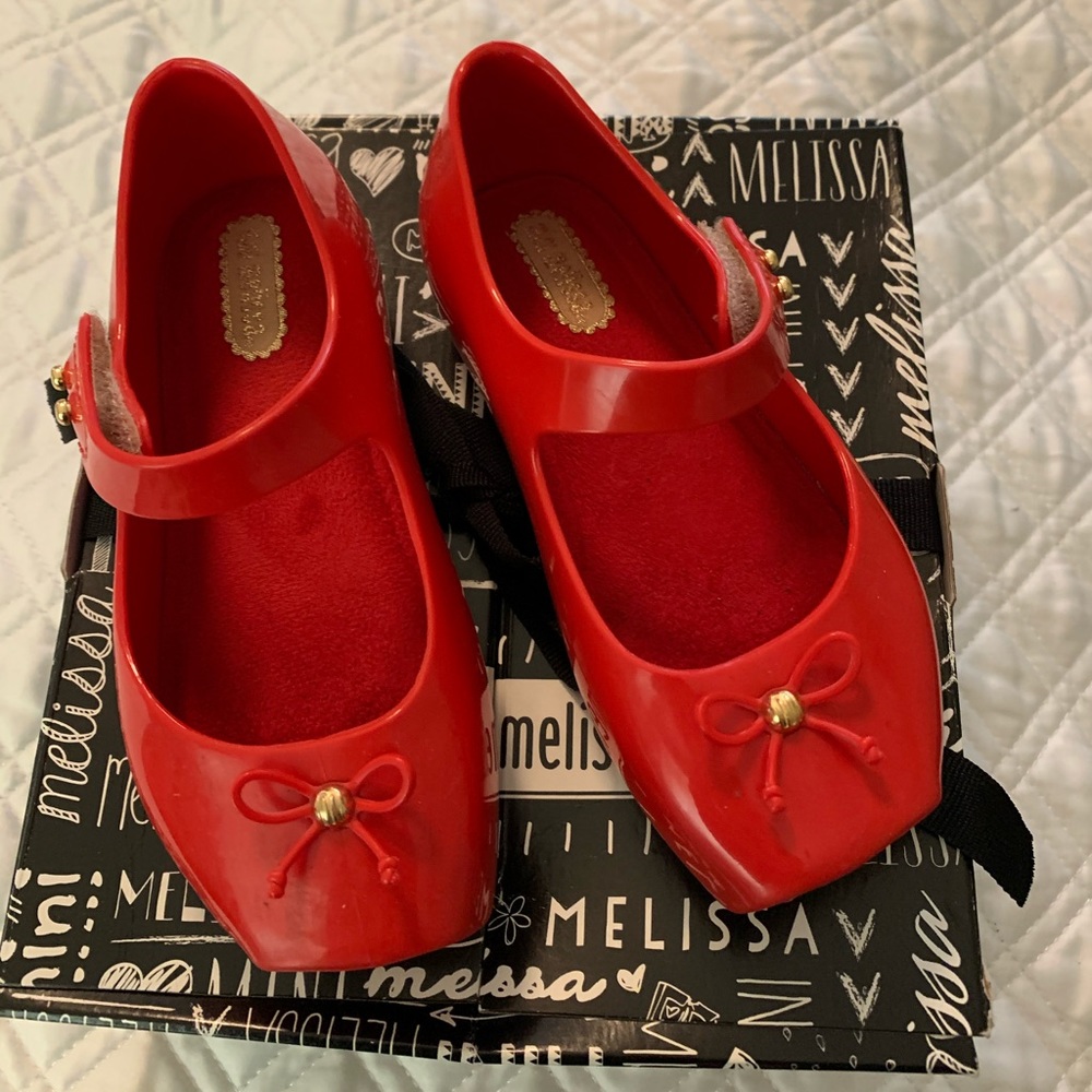 Mini Melissa girls red shoes